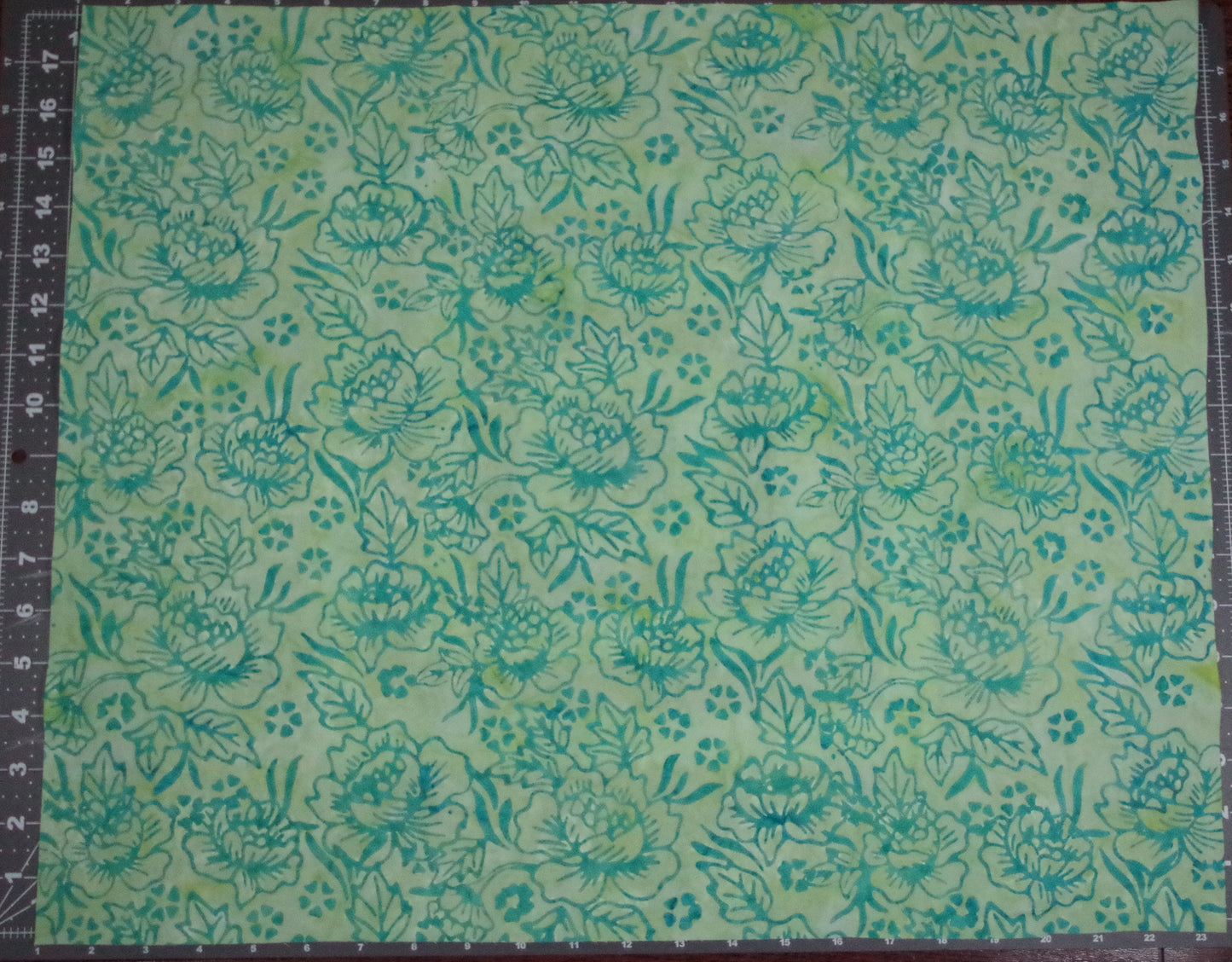 Imprimé Batik Fleurs Vertes