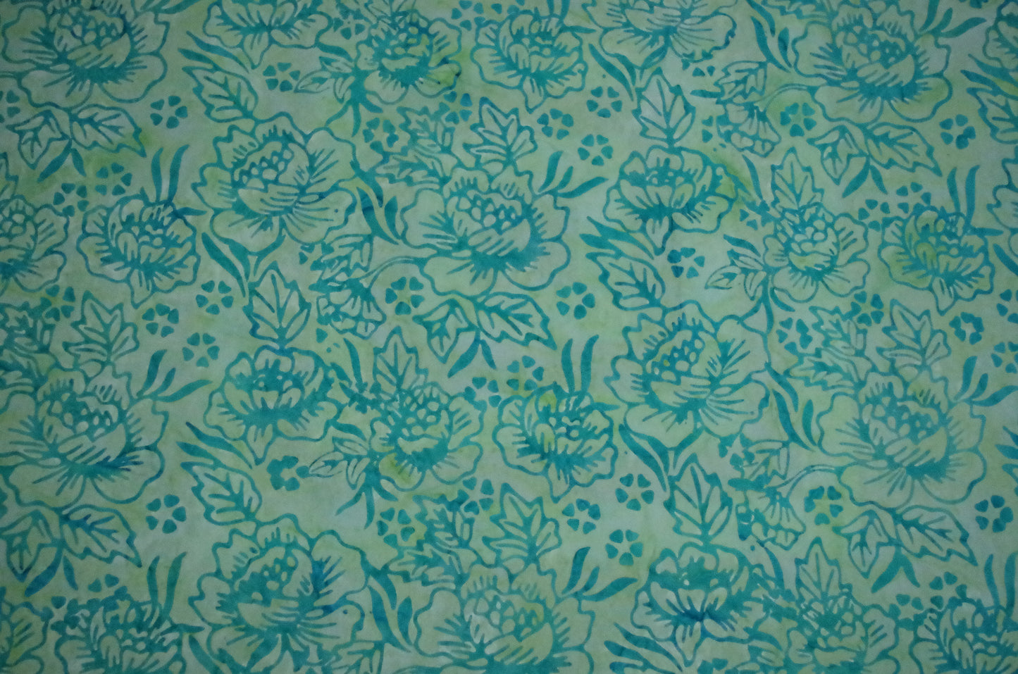 Imprimé Batik Fleurs Vertes