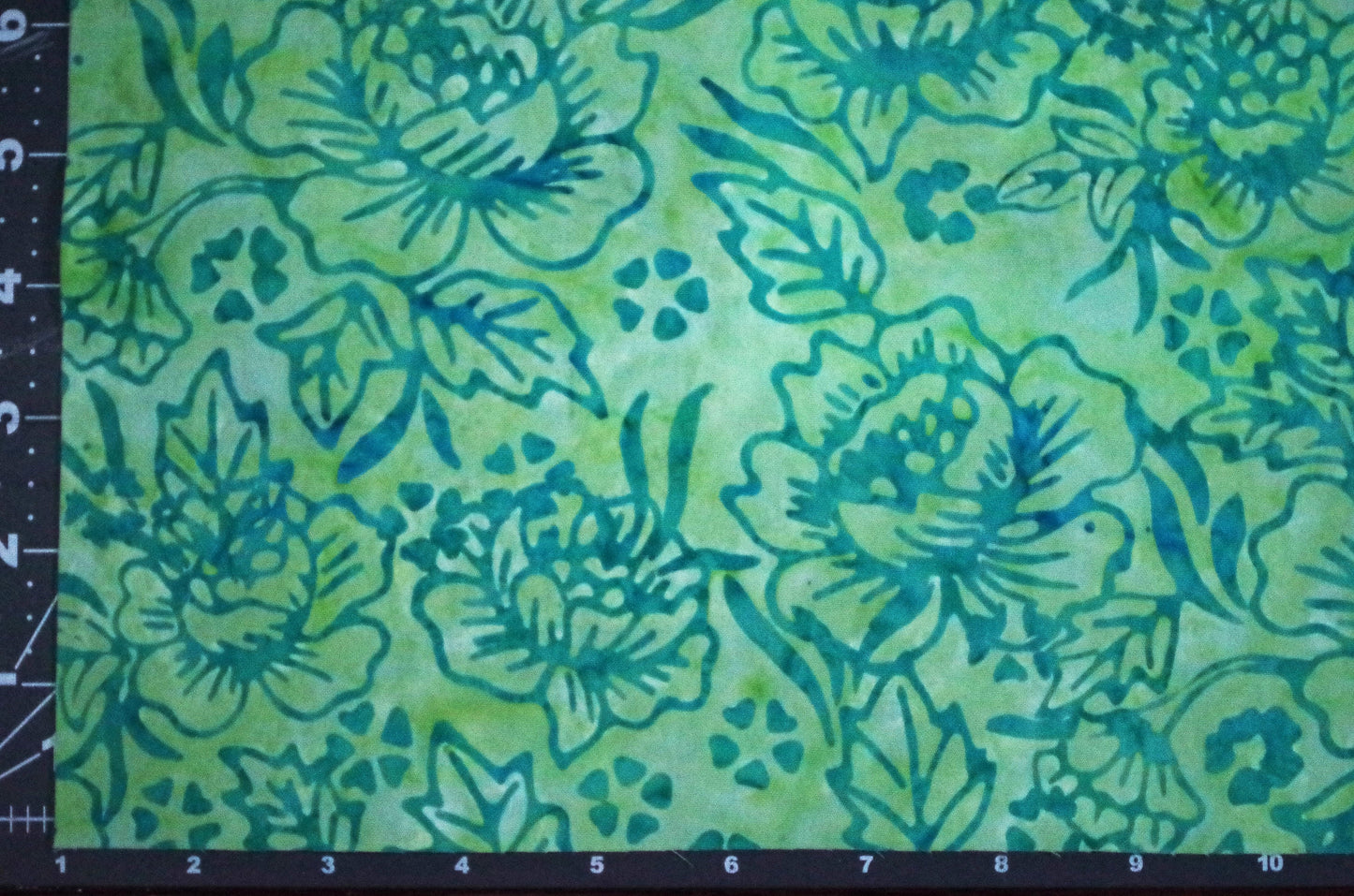 Imprimé Batik Fleurs Vertes