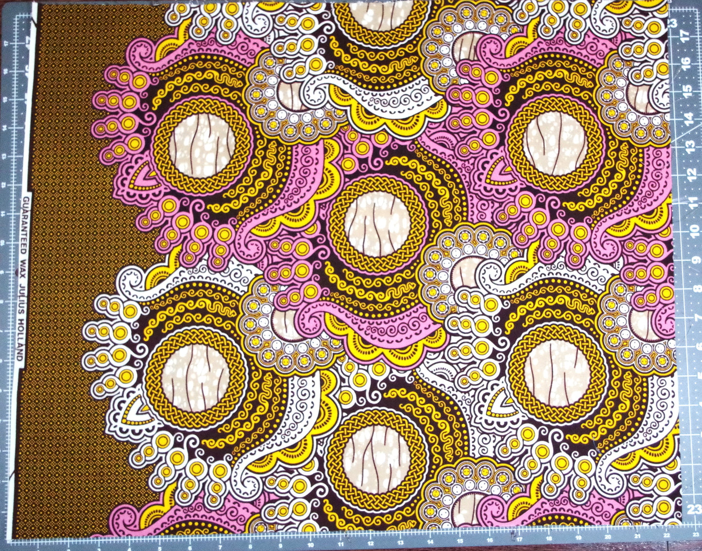 Imprimé Wax Ankara vibrant - Coquillages roses