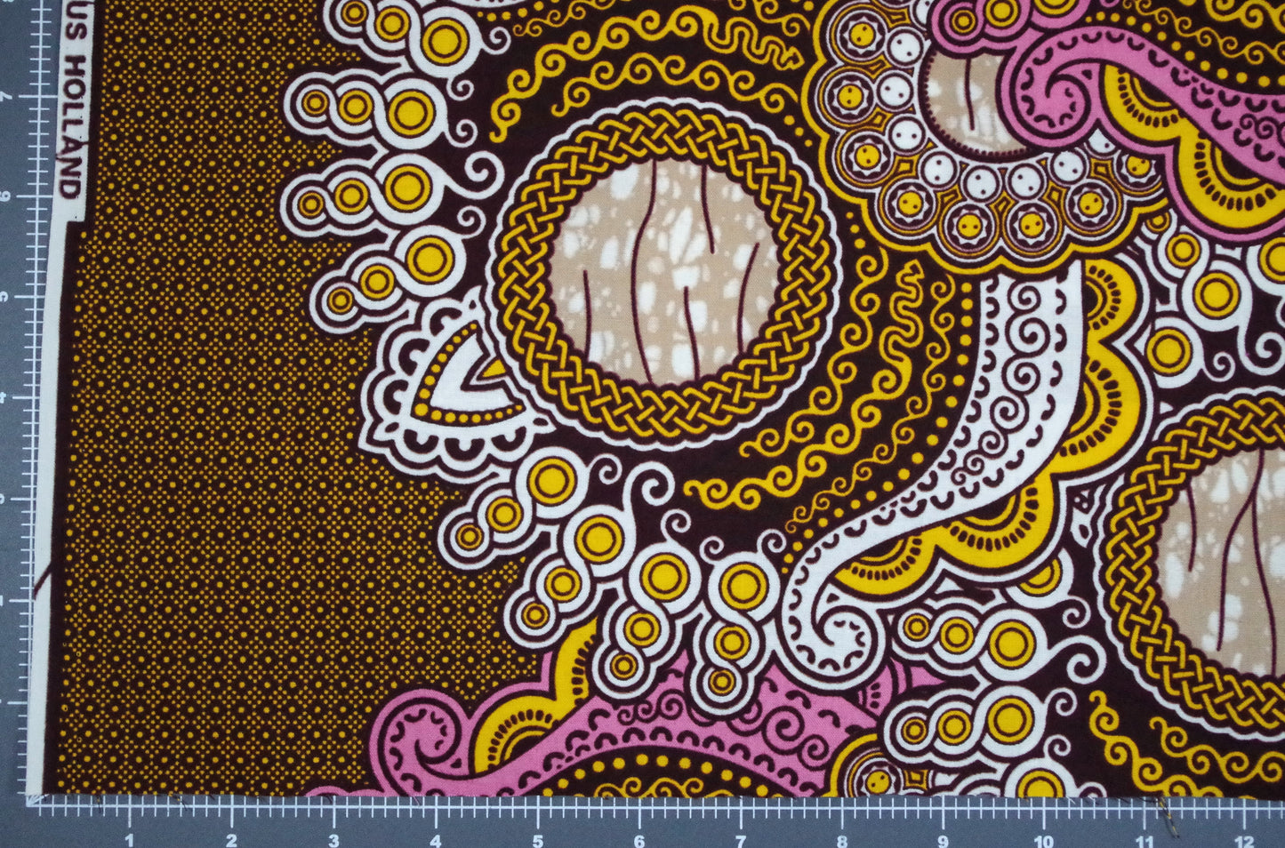 Imprimé Wax Ankara vibrant - Coquillages roses