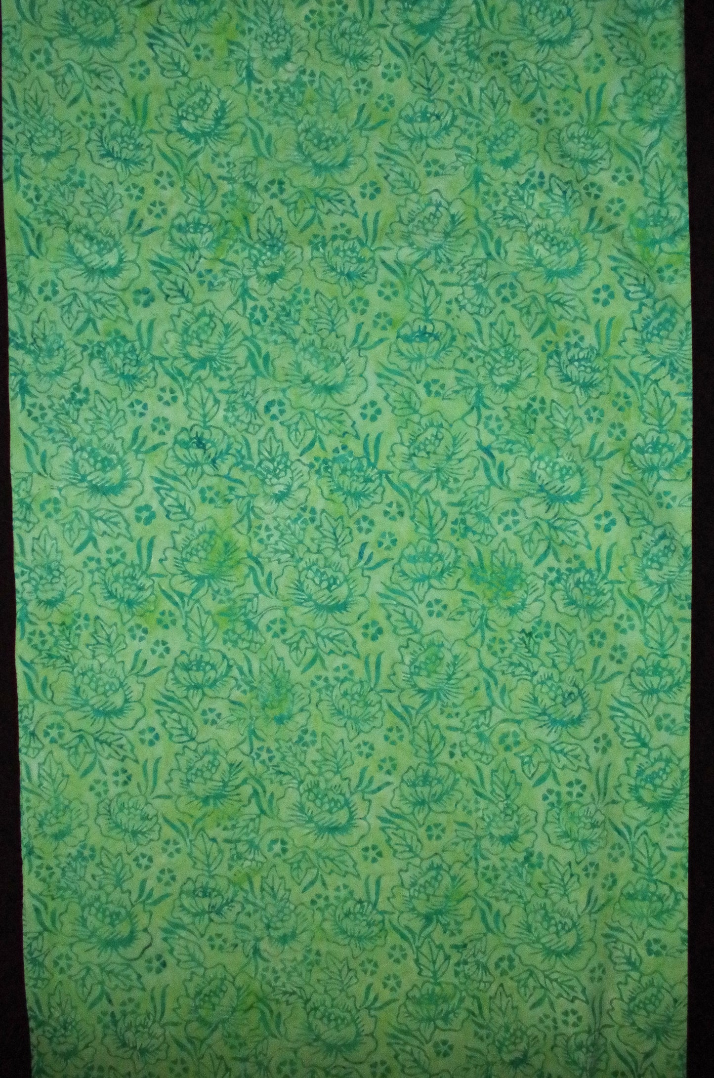 Imprimé Batik Fleurs Vertes