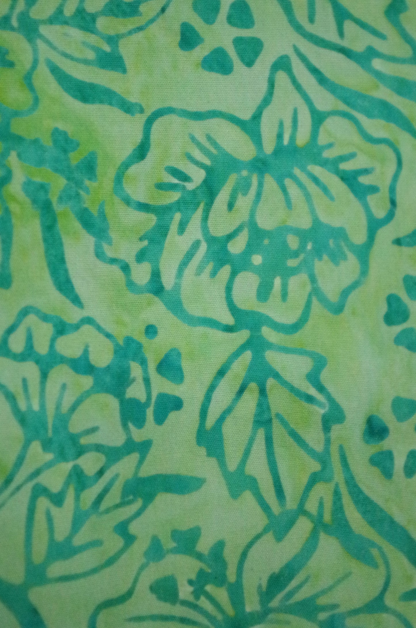 Imprimé Batik Fleurs Vertes