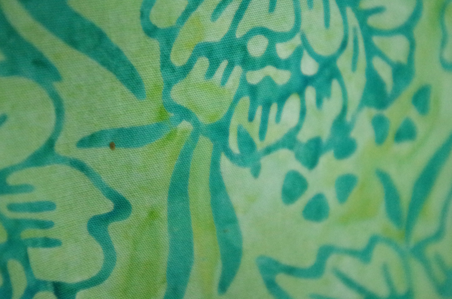 Imprimé Batik Fleurs Vertes