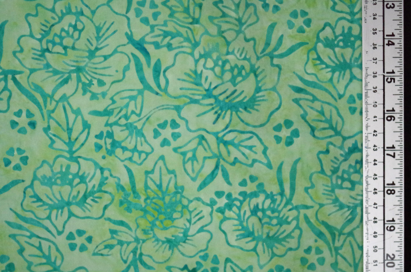 Imprimé Batik Fleurs Vertes