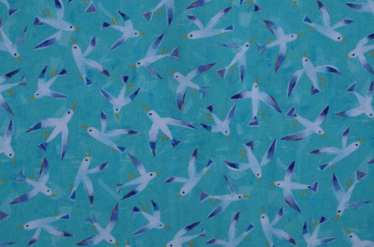 Coton matelassé - Fat Quarter - Oiseaux Bleu
