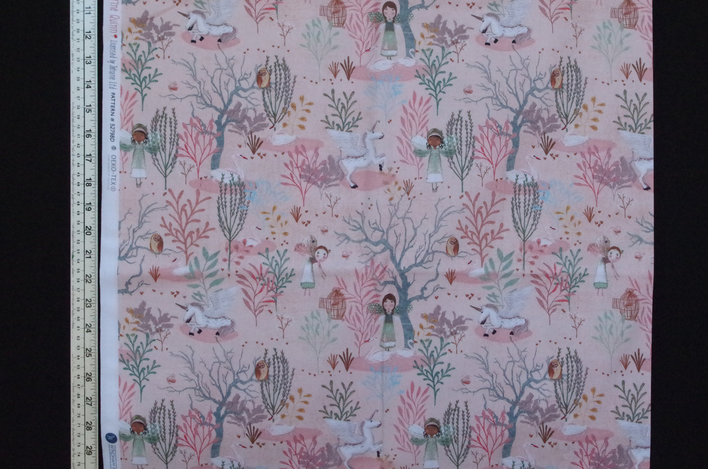 Coton matelassé - Fat Quarter - Plantes Rose