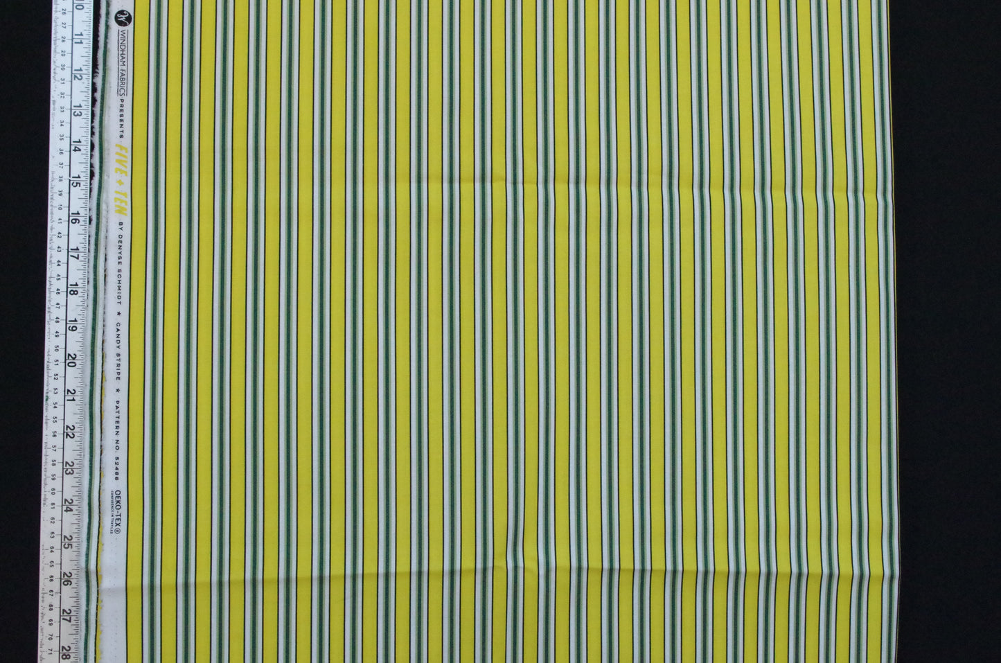Coton matelassé - Fat Quarter - Rayures vertes