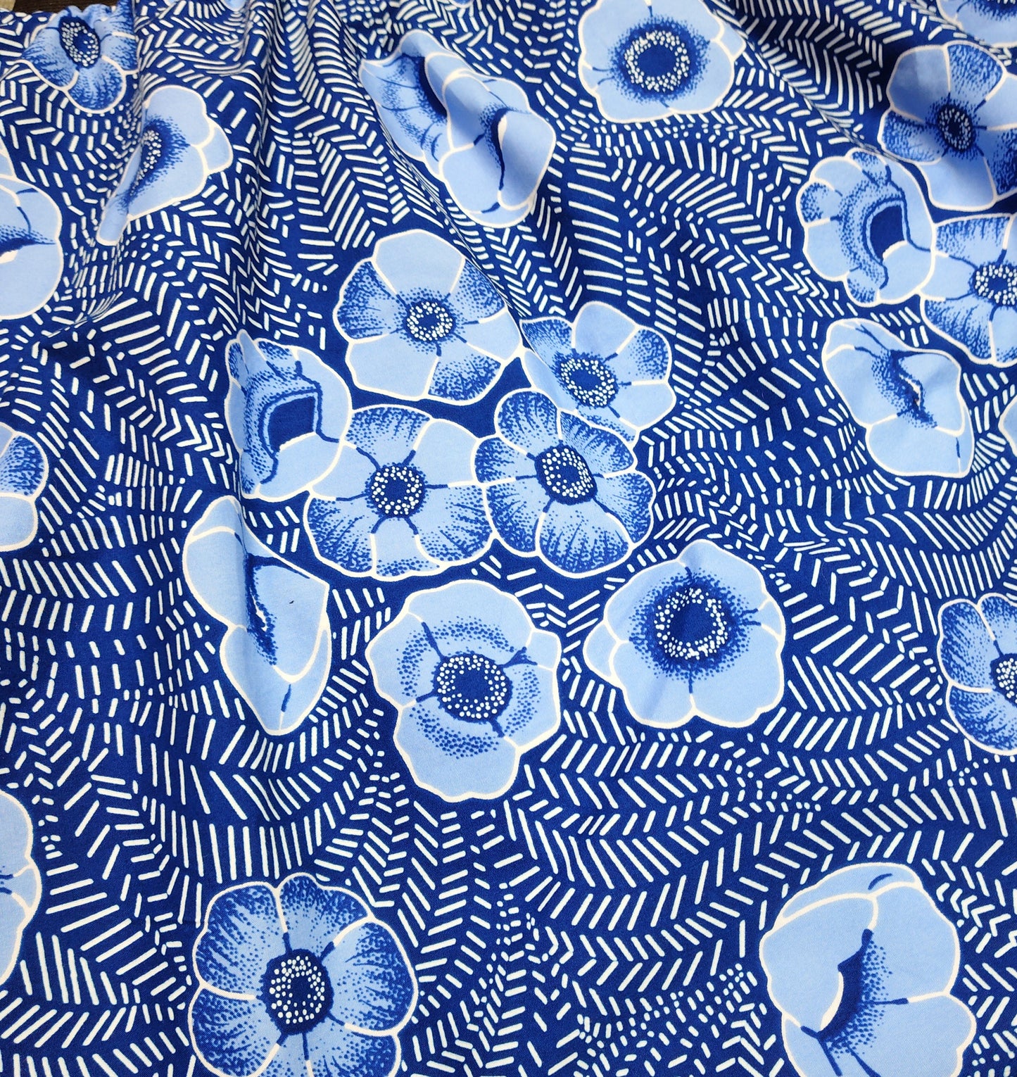Jupe courte avec poches ! Fleurs bleu clair