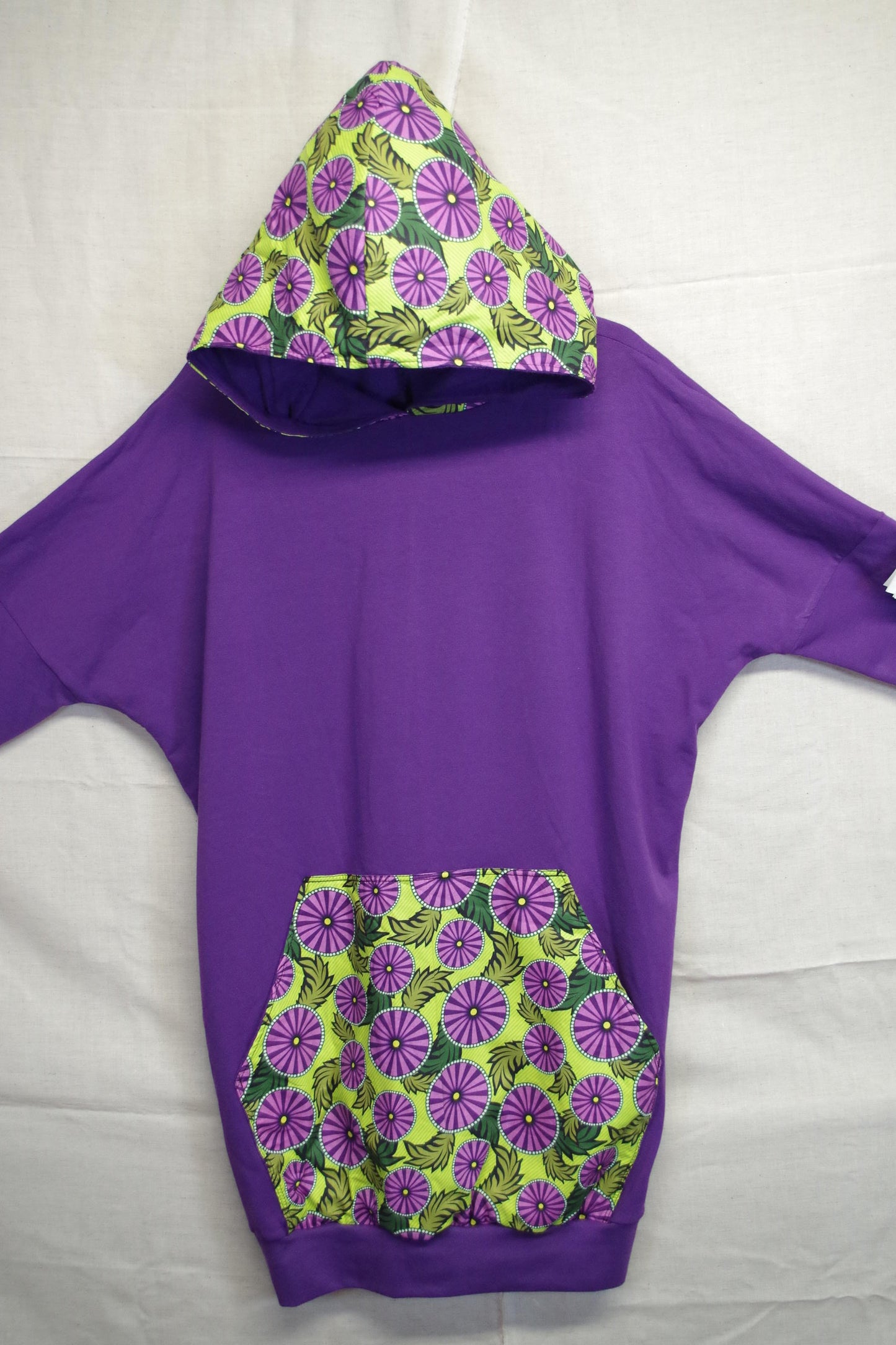 XL Purple Hoodie - Light Brushed Cotton - Unique piece