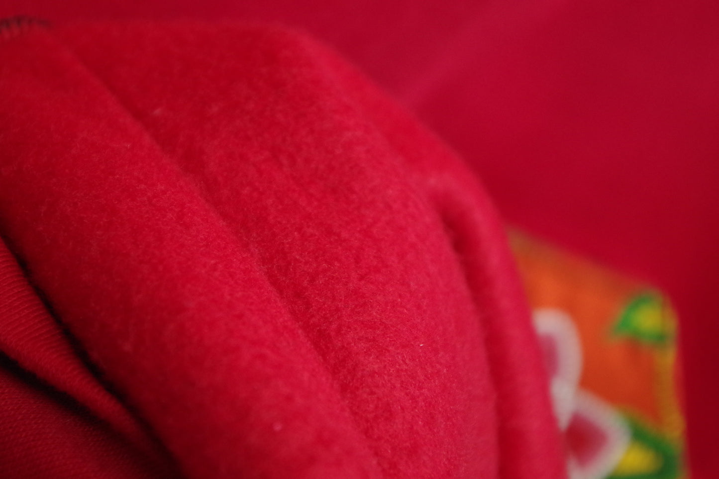 XL Red Orange Hoodie - Heavy Sweatshirt Cotton