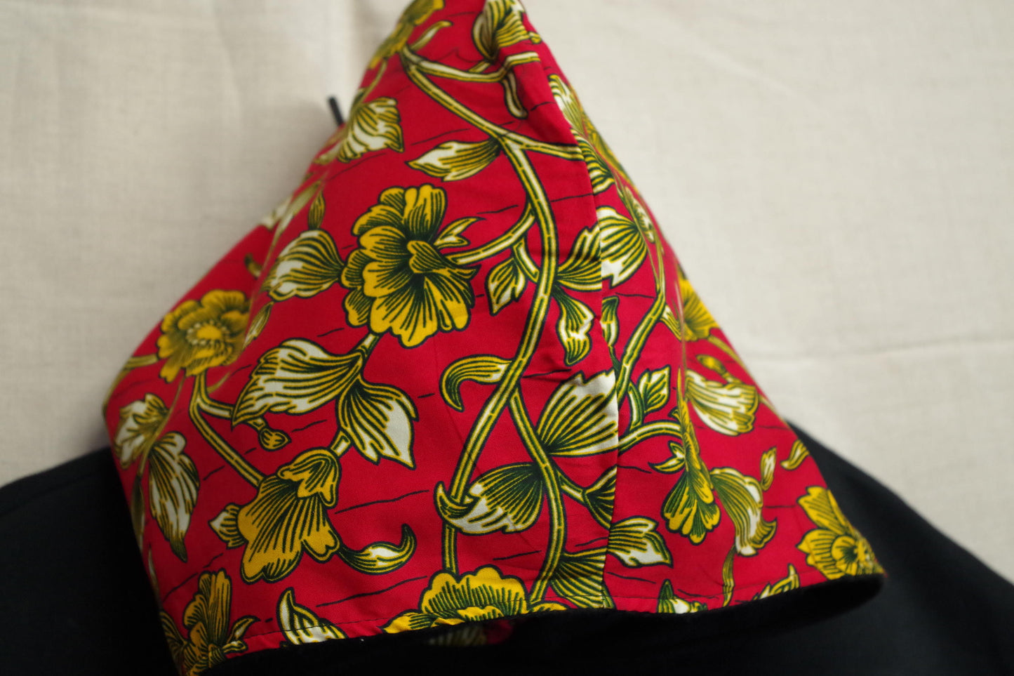 XL Black Red Flower Hoodie - Heavy Sweatshirt Cotton