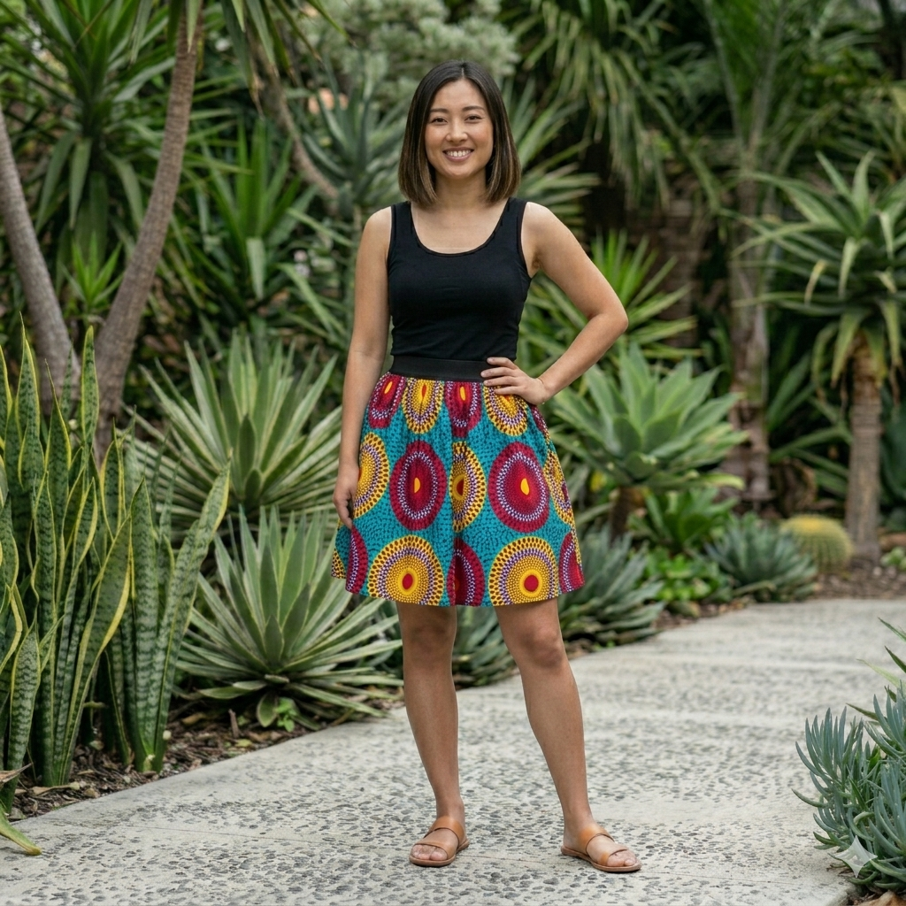 Short skirt with pockets! Color Discs